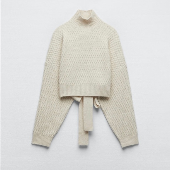 NWT Viral Zara Open Back Sweater - Picture 4 of 5